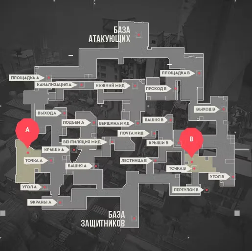 Карта позиций Split